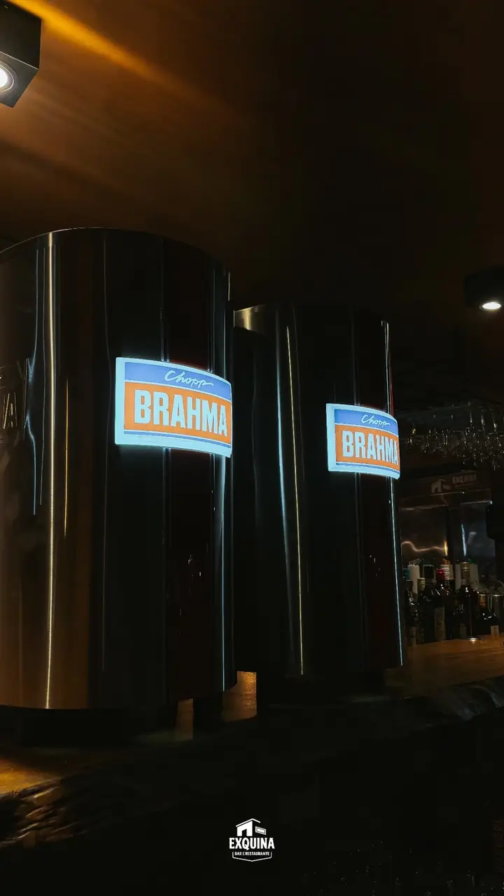 Chopp Brahma gelado no bar do Exquina em Presidente Prudente